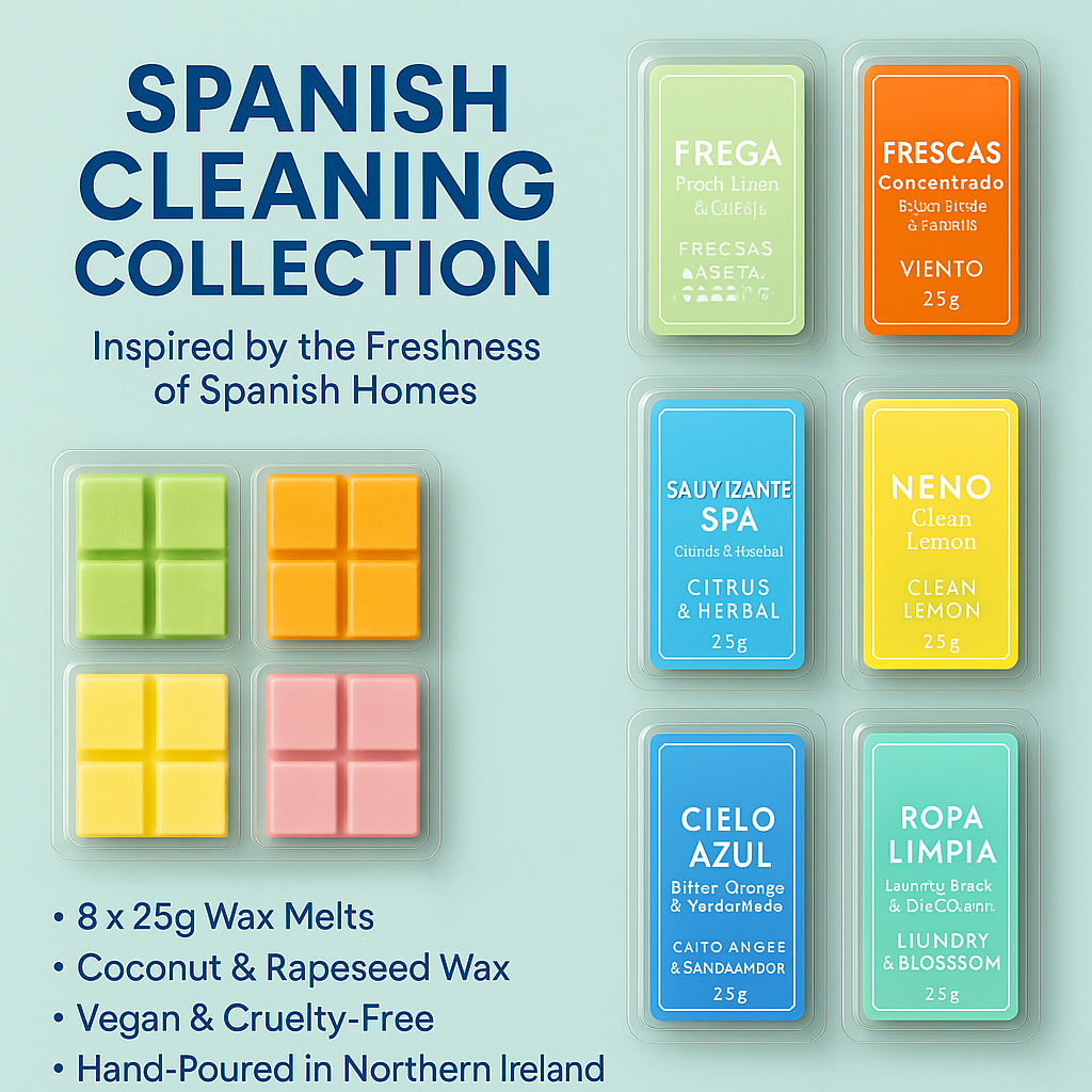 Spanish Cleaning Collection – 8 Scented Wax Melt Pack (25g Each)