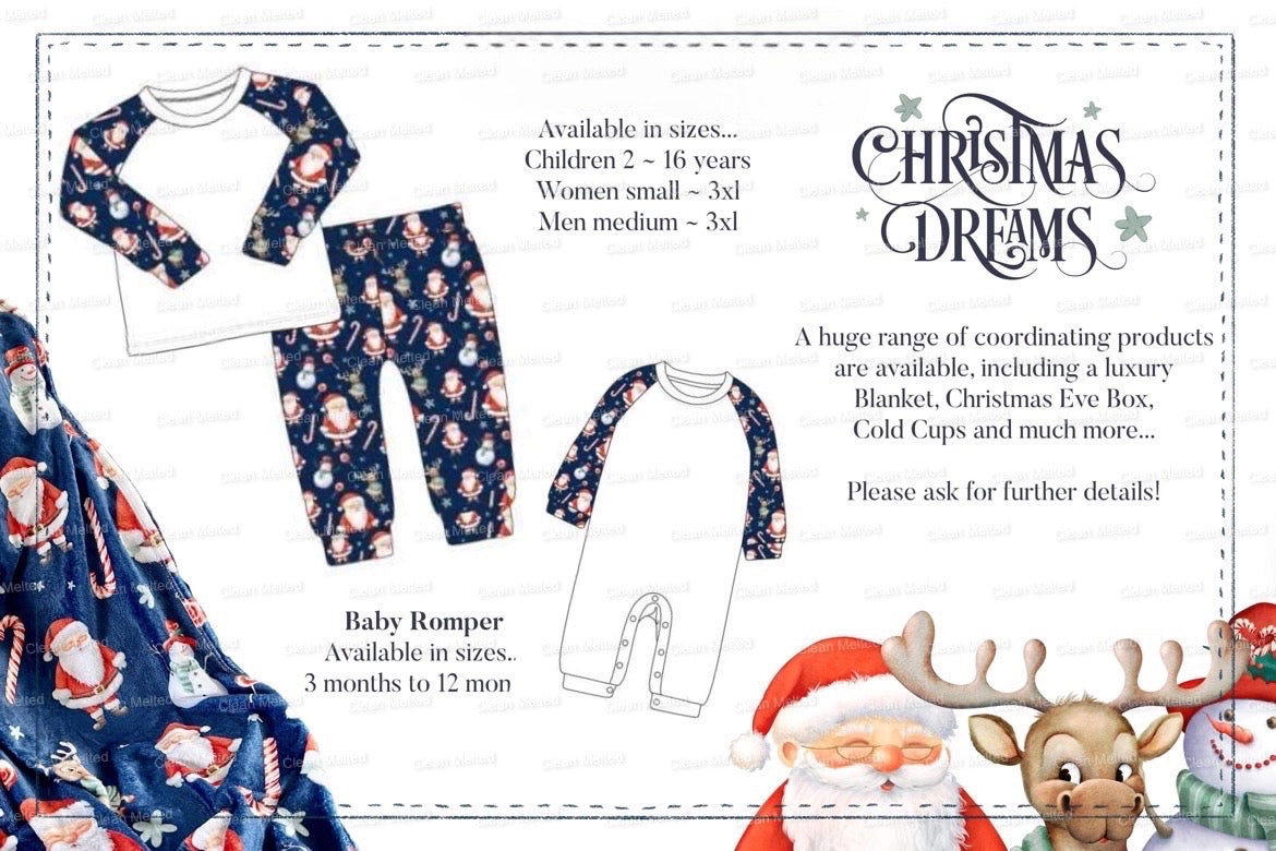 Christmas Dreams Matching Children's and Adult's Pyjamas